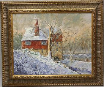 Old mill in winter by 
																			Betty Minnucci