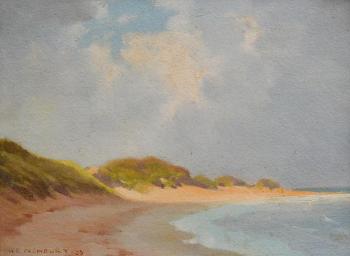 Beach scene by 
																	Albert Ernest Newbury