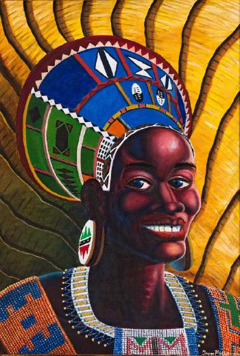 Portrait of a woman by 
																	Trevor Makhoba