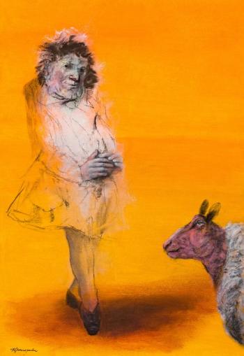 Figure with sheep by 
																	Karin Jaroszynska