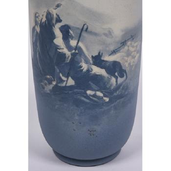 Biblical Scene vase by 
																			Sallie Toohey