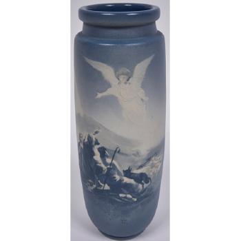 Biblical Scene vase by 
																			Sallie Toohey