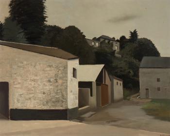 Street in Yves-Gomezée by 
																	Raoul Hynckes