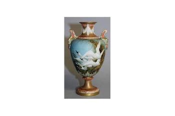 Two handled urn shaped vase by 
																	Charles Henry Clifford Baldwyn