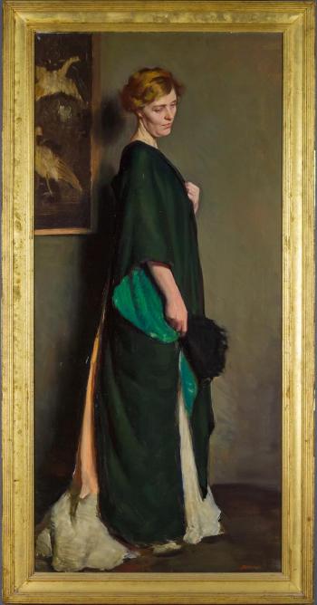 Woman in black by 
																			Harry Farlow