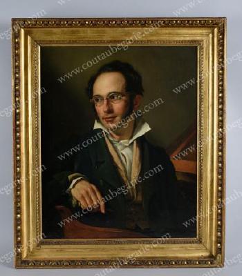 Portrait présumé du graveur Alexandre Alexandrovitch Froloff, ami du peintre by 
																	Vassili Tropinin