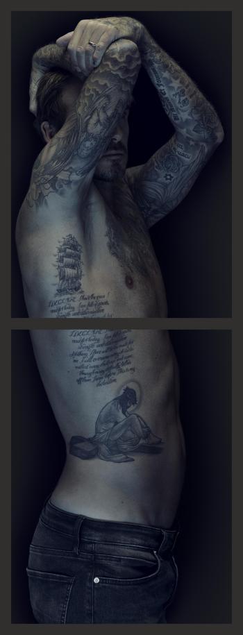 David Beckham, I Declare from David Beckham's Ink by 
																	Nadav Kander