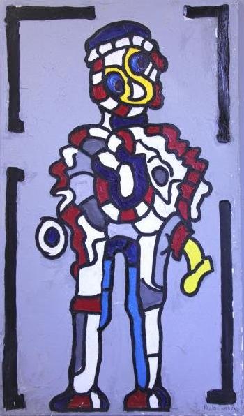 Abstract figure on gray background by 
																			Paolo Corvino