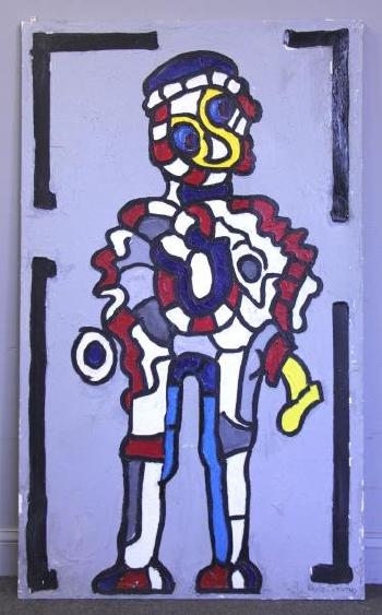 Abstract figure on gray background by 
																			Paolo Corvino