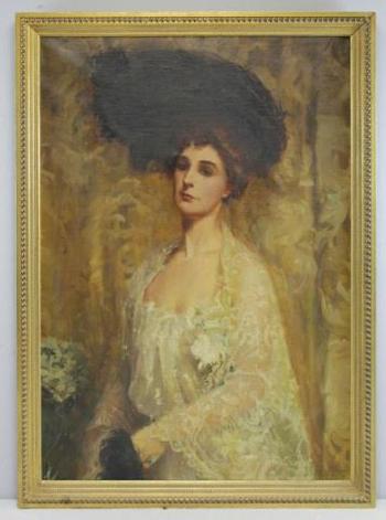 Portrait of a society woman by 
																			William de Leftwich Dodge