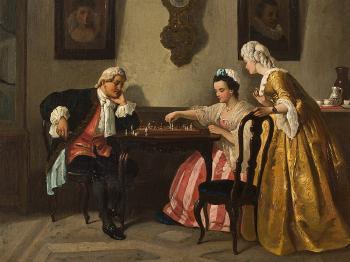 Chess Player by 
																			Henri-Guillaume Schlesinger