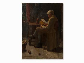 Reading Man by 
																			Eduard Pfyffer