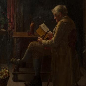 Reading Man by 
																			Eduard Pfyffer