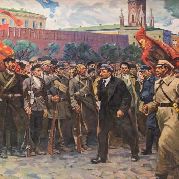 Lenin Leading the Bolsheviks by 
																			Ludmila Sergeevna Manevich
