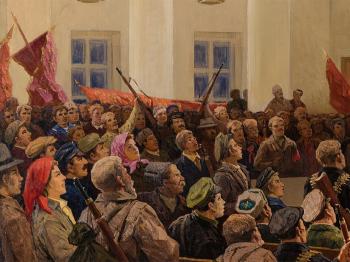 Lenin at an Assembly by 
																			Petr Ignatev