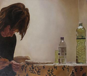 Anna with two bottles by 
																	Massimiliano Zaffino
