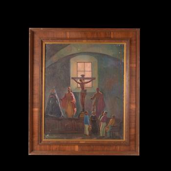 Cristo crucificado by 
																	Ramon Espino Barros