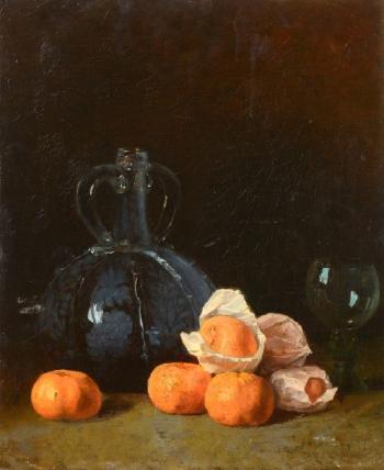 Nature morte au verre et aux mandarines by 
																	Henry Dagneau
