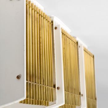 Série de trois rares plafonniers by 
																			Alvar Aalto