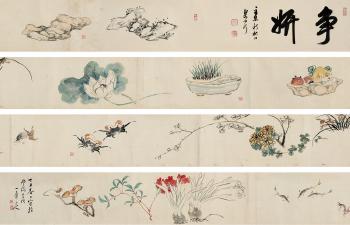 Flowers and Rock by 
																	 Xiaohua Yiren