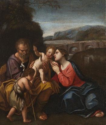 Sacra Famiglia con san Giovannino by 
																	Sisto Badalocchio