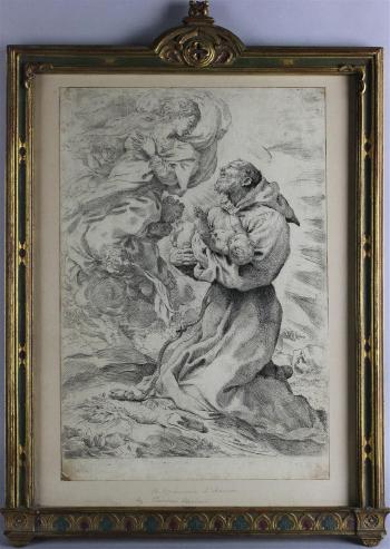 Vision of St. Francis by 
																			Pietro Faccini