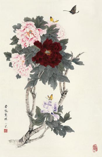 Flowers and Butterflies by 
																	 Tao Xiaohui