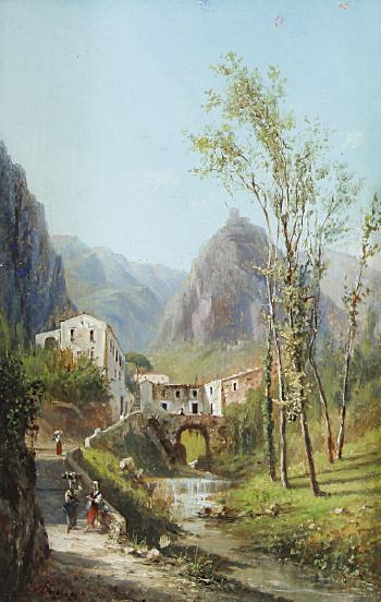 Valle dei Mulini ad Amalfi by 
																	Teodoro Duclere