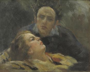 Autoritratto con la moglie by 
																	Alfredo Protti