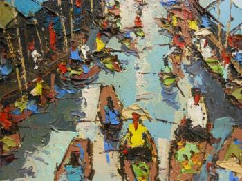 Market with Boats by 
																			Tawee Nangdakwang