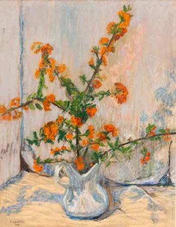 Still life with orange blossoms by 
																	Florence Zerffi