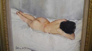 Nu féminin allongé by 
																			Jacques Favre de Thierrens