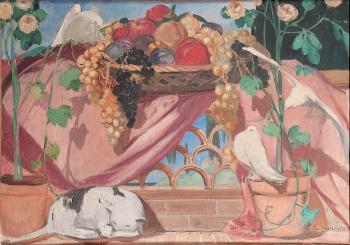 Nature morte à la colombe by 
																	Gustave Jaulmes