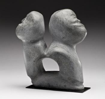 Two figures by 
																			John Tiktak