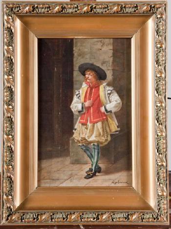 Personnage en pied en costume du XVIIème siècle by 
																	Eugene Aumond