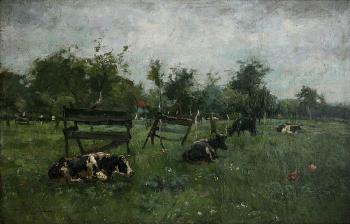 Vaches au pré by 
																	Eugene Mahaux