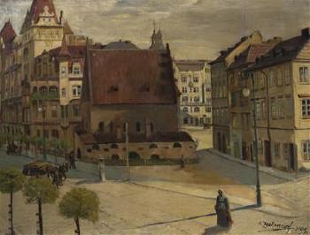 View of Old-New Synagogue by 
																	Oskar Zeckendorf