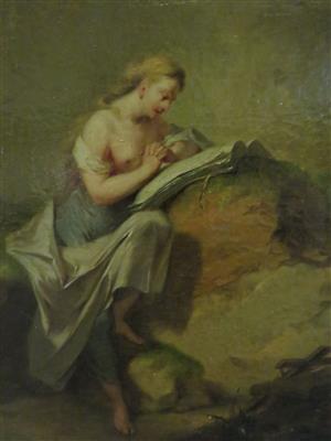 Die lesende Hl. Magdalena auf Felsen by 
																			Franz Ignaz Oeffele-Piekarski