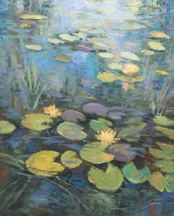 March Garden; May Garden; Floating Garden (three works) by 
																			Joe Sambataro