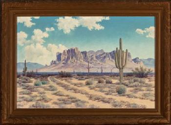 Superstition Mountains by 
																			Lewis Woods Teel