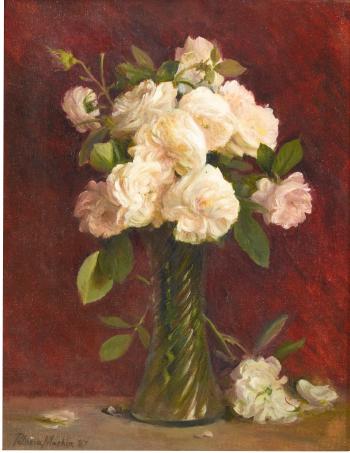 Still Life with White Roses by 
																	Patricia Machin