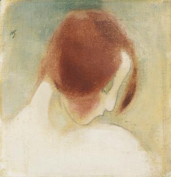 The red-haired girl II by 
																	Helene Schjerfbeck