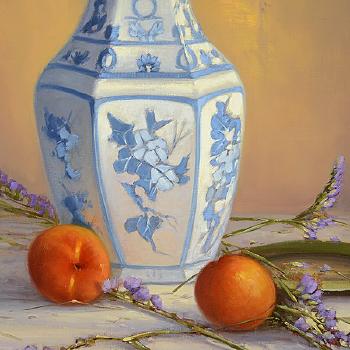 Still Life with Delft Blue by 
																			Andre Balyon