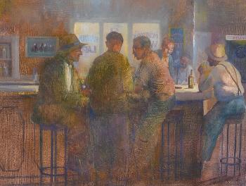 Miners bar discussion by 
																	Bruce Malloch