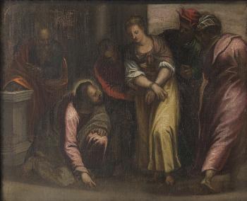 Cristo e l'Adultera by 
																	Alessandro Maganza