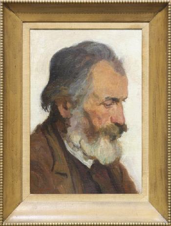 Portrait of a bearded man by 
																			Arkadi Aleksandrovich Plastov