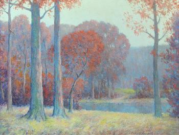Autumn trees by 
																			Carl J Nordell