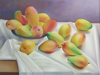 Naturaleza Muerta con Mangos by 
																			Francisco Dosamantes