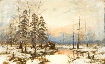 Winter landscape by 
																			Eugen Taube