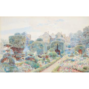 The Garden, Levens Hall. Bulwick, The Gateway by 
																	George Samuel Elgood